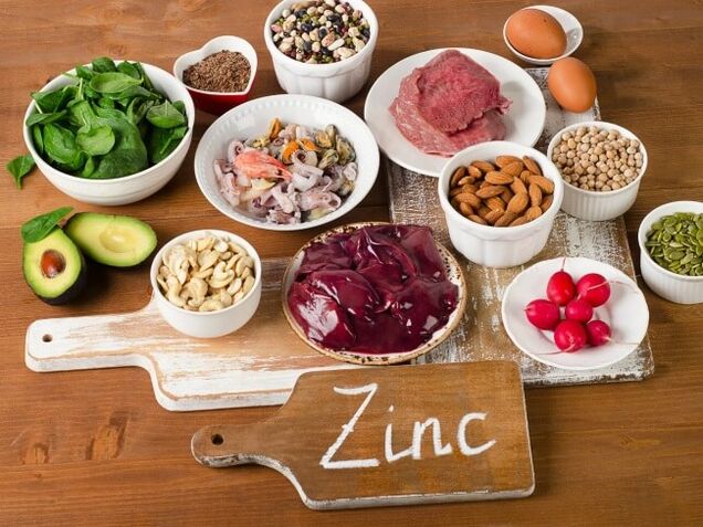 Productos que contienen zinc
